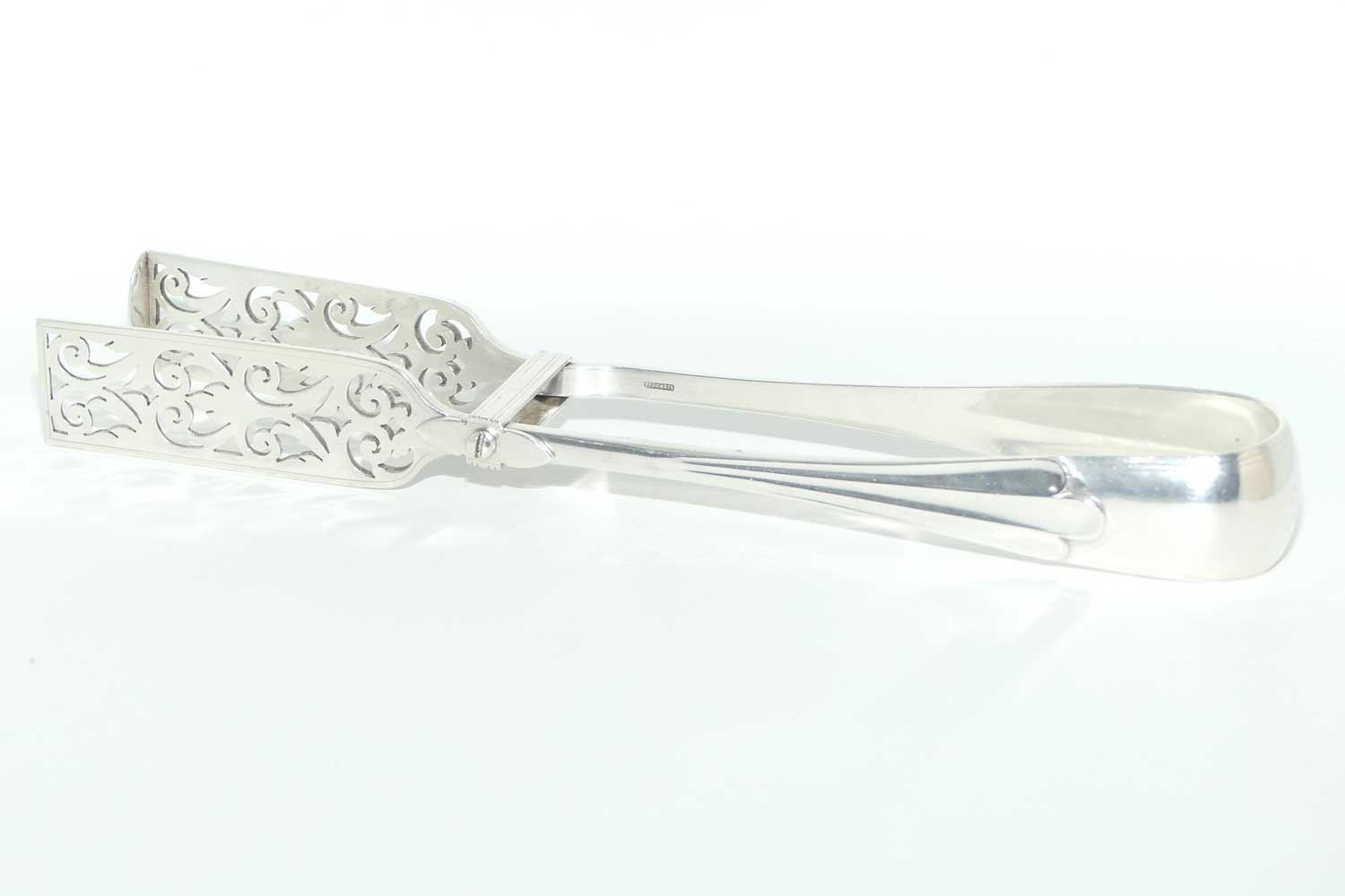 Victorian Sterling Silver Asparagus tongs | Birmingham 1895 | Elkington & Co | #1