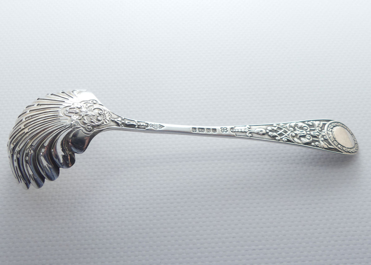 Victorian era Sterling Silver sugar sifter spoon | Sheffield 1875 | 32g