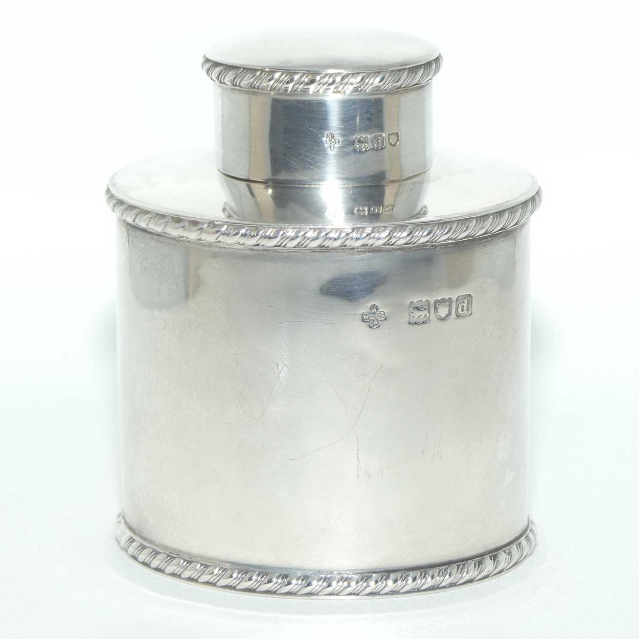 Late Victorian era Sterling Silver tea caddy | London 1899 | Horace Woodward & Co Ltd