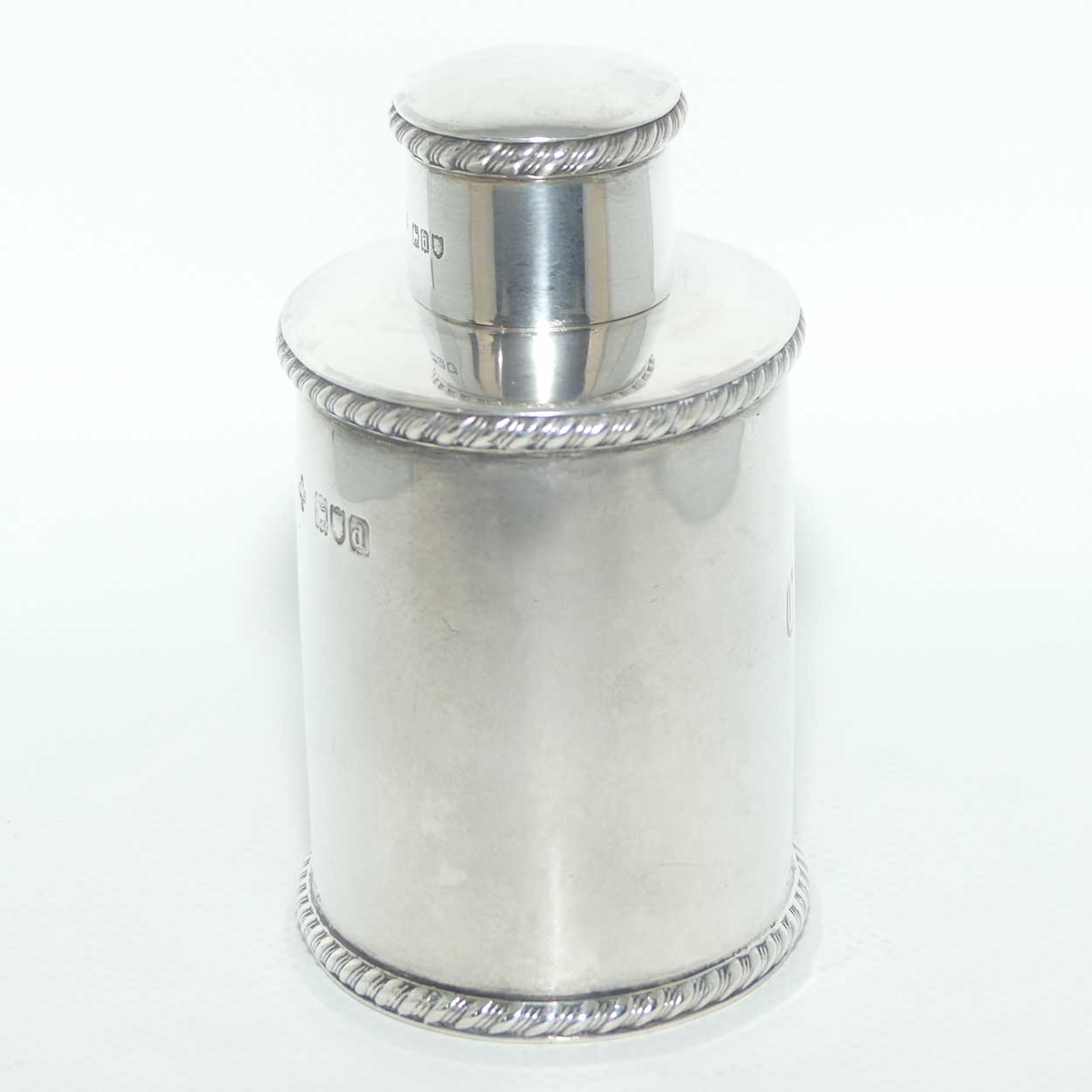 Late Victorian era Sterling Silver tea caddy | London 1899 | Horace Woodward & Co Ltd