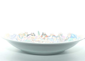 Chinese handpainted Eighteen Luohans | Arhats bowl with Qianlong Mark