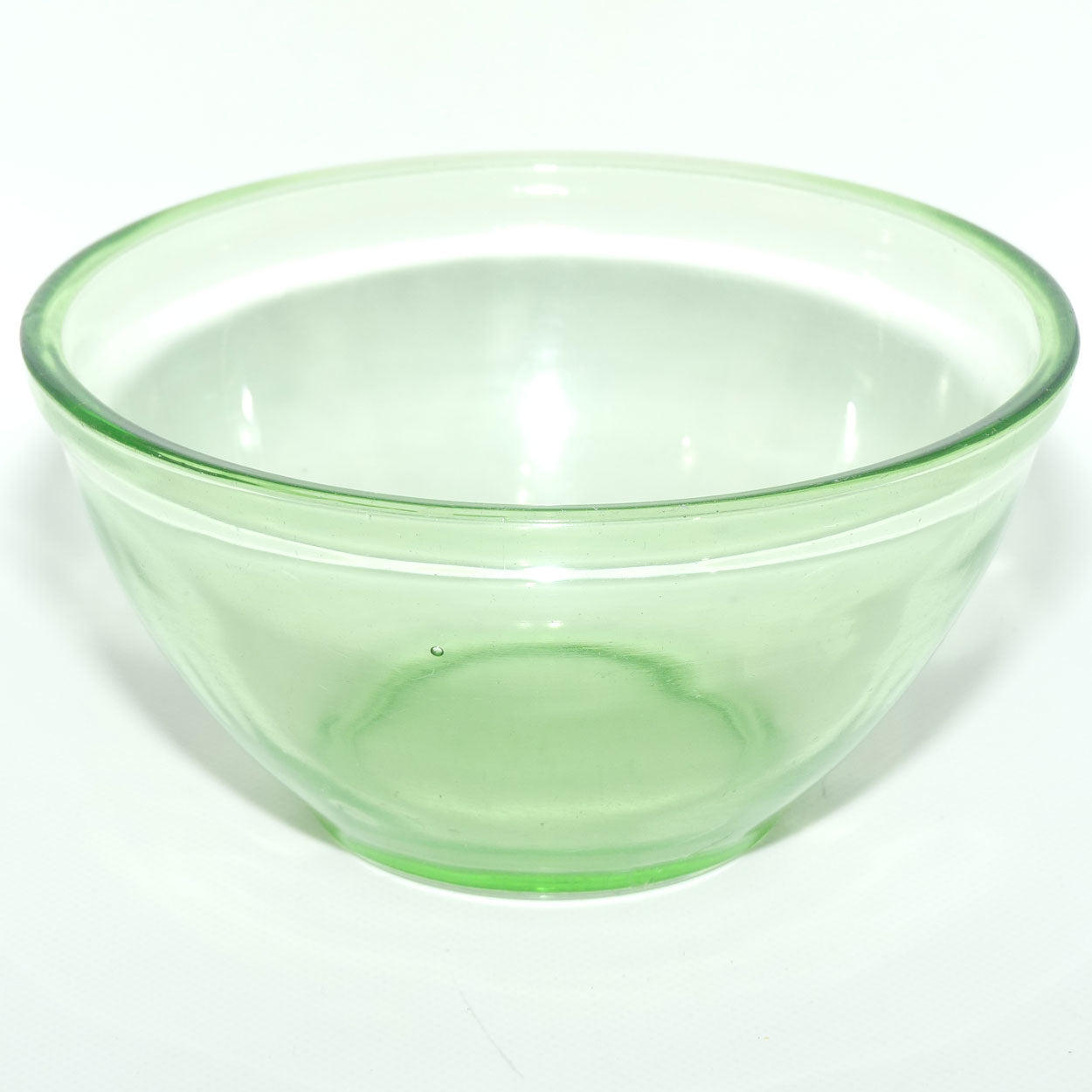 Green Depression Glass mixing bowl | 18cm diam