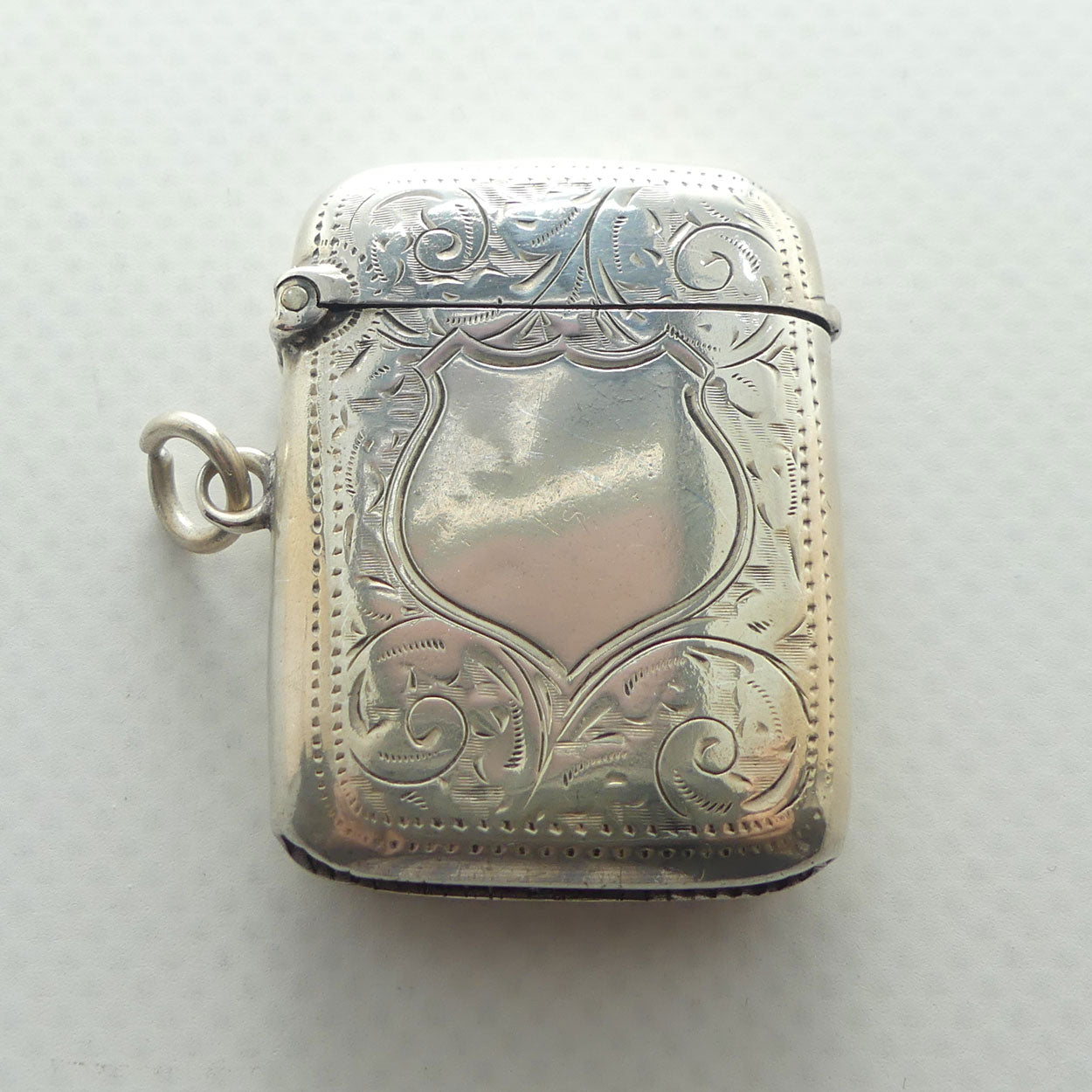 Sterling Silver Vesta Case with Jump Ring | Chester 1900