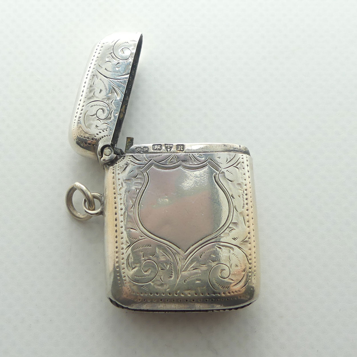 Sterling Silver Vesta Case with Jump Ring | Chester 1900