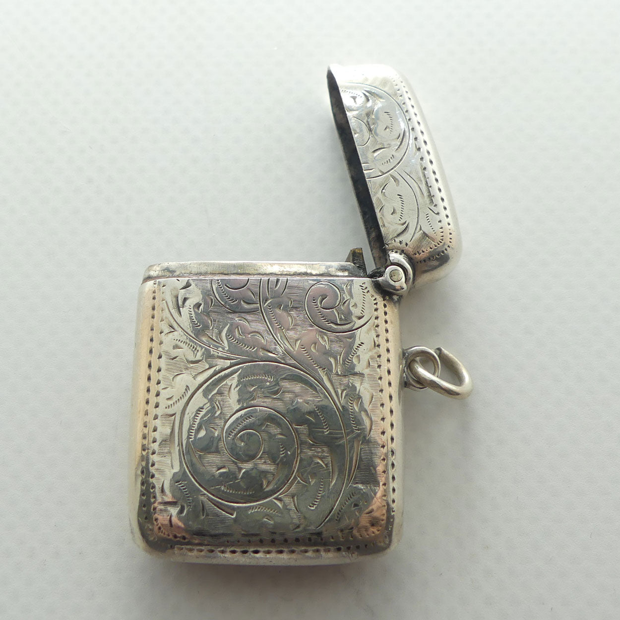 Sterling Silver Vesta Case with Jump Ring | Chester 1900