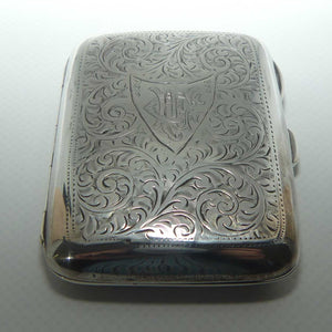 Nicely decorated Sterling Silver cigarette case | Chester 1901