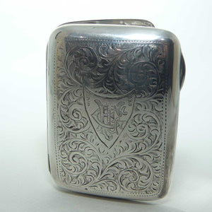 Nicely decorated Sterling Silver cigarette case | Chester 1901