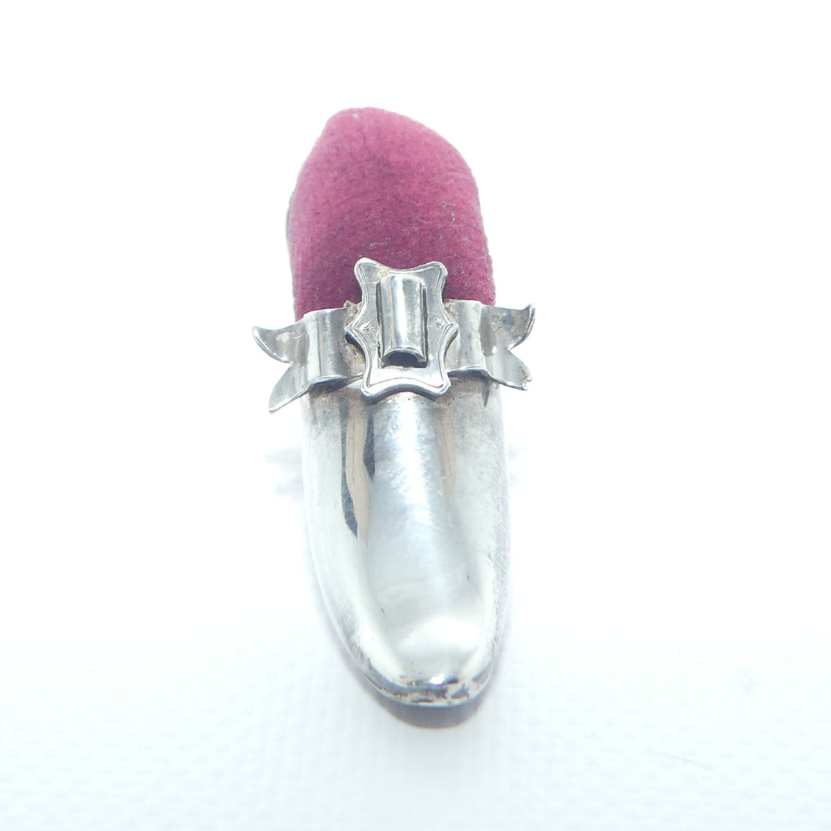 Edwardian era Sterling Silver slipper pin cushion | Birmingham 1902 | Adie & Lovekin Ltd