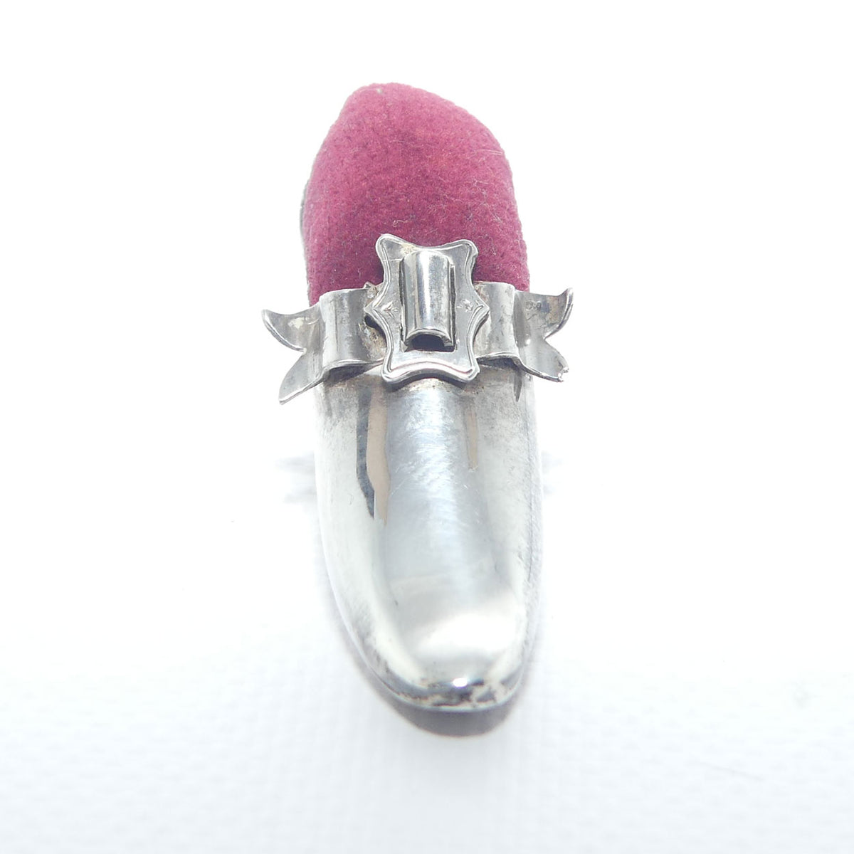 Edwardian era Sterling Silver slipper pin cushion | Birmingham 1902 | Adie & Lovekin Ltd