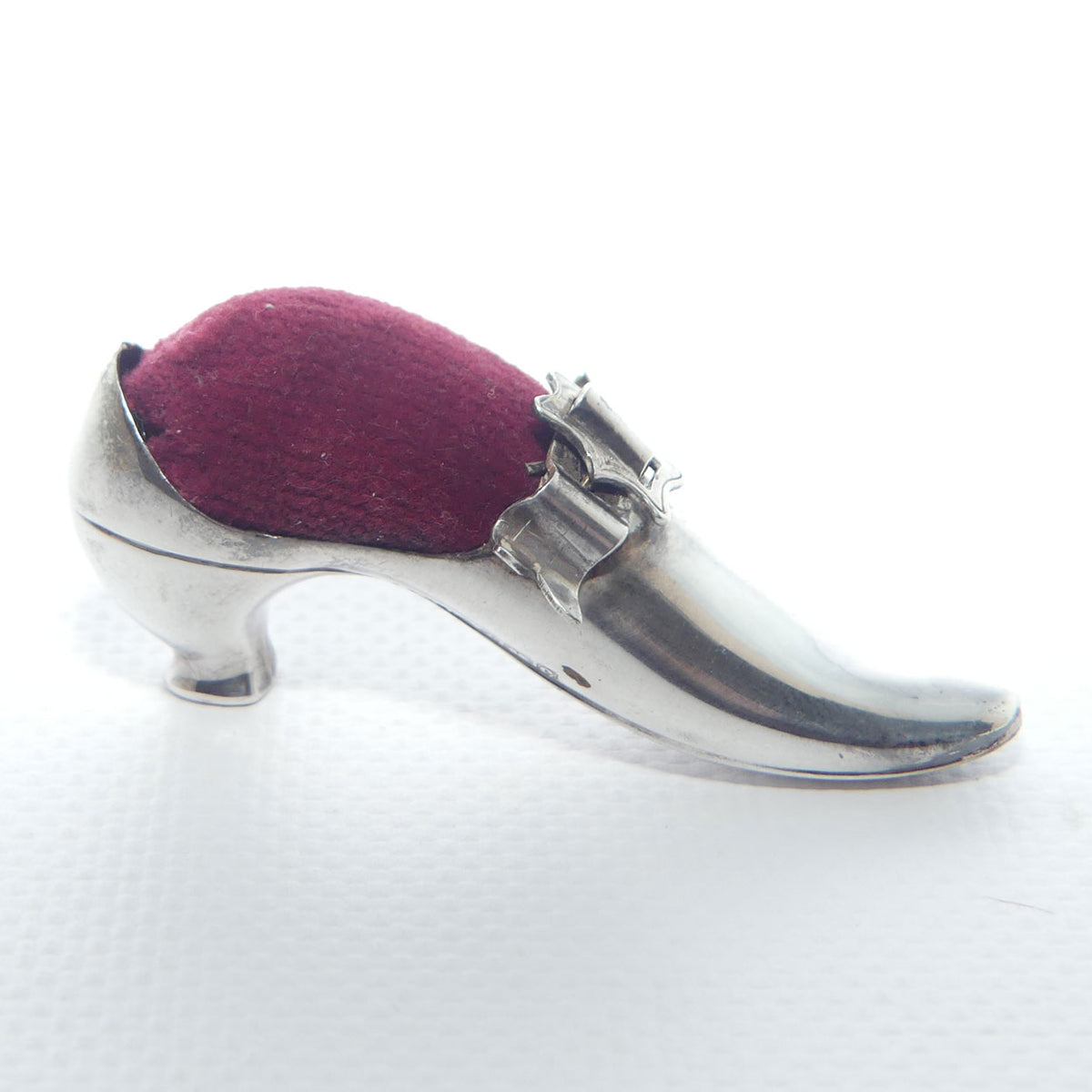 Edwardian era Sterling Silver slipper pin cushion | Birmingham 1902 | Adie & Lovekin Ltd