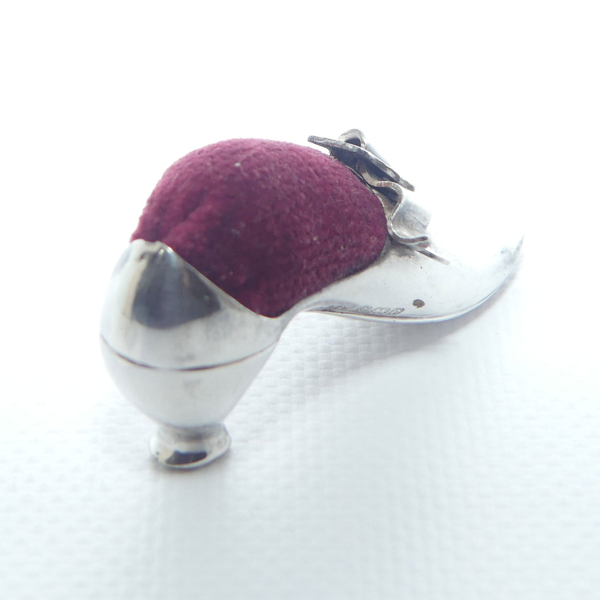Edwardian era Sterling Silver slipper pin cushion | Birmingham 1902 | Adie & Lovekin Ltd