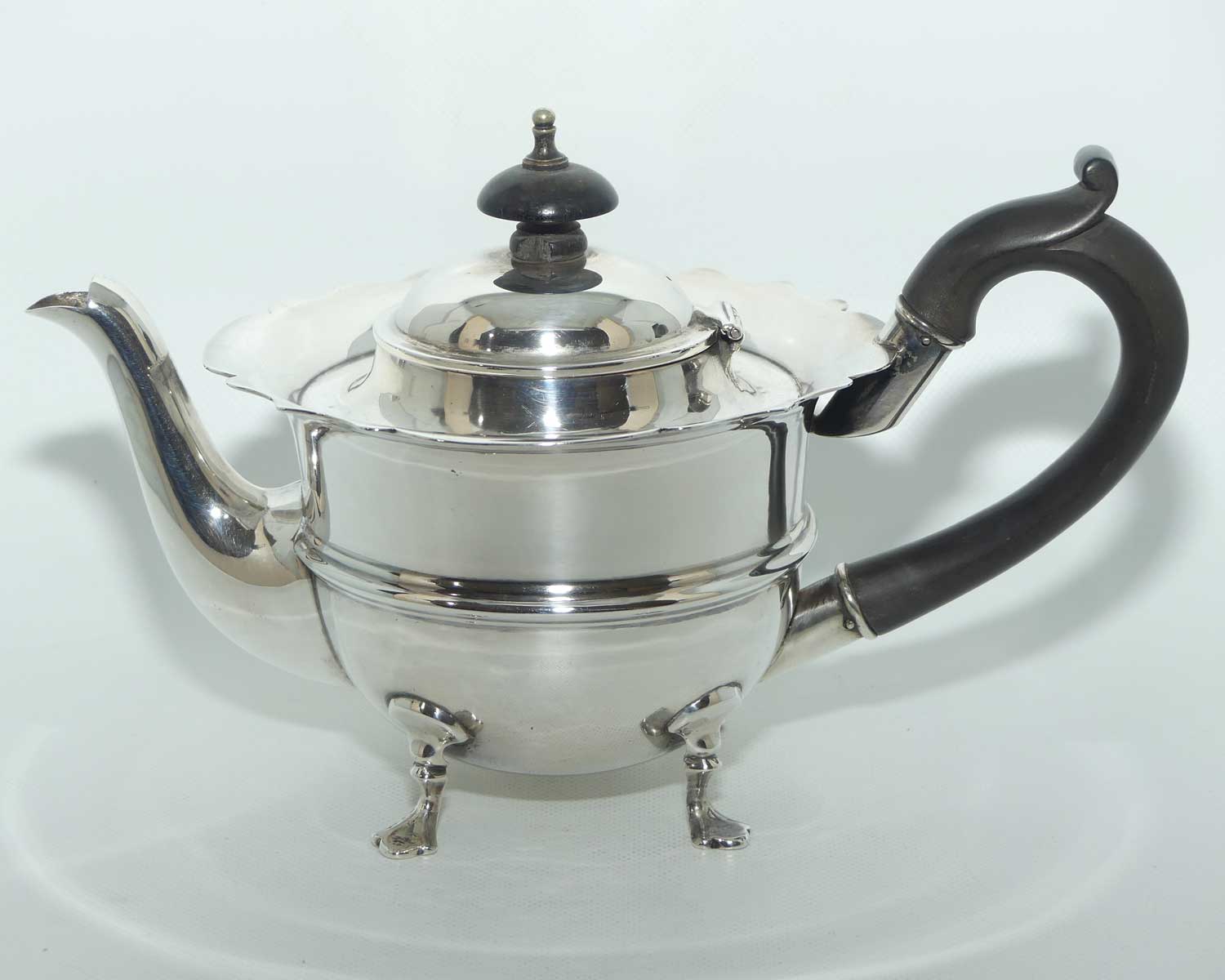 Edwardian era Sterling Silver fancy shape bachelors tea pot | Birmingham 1904