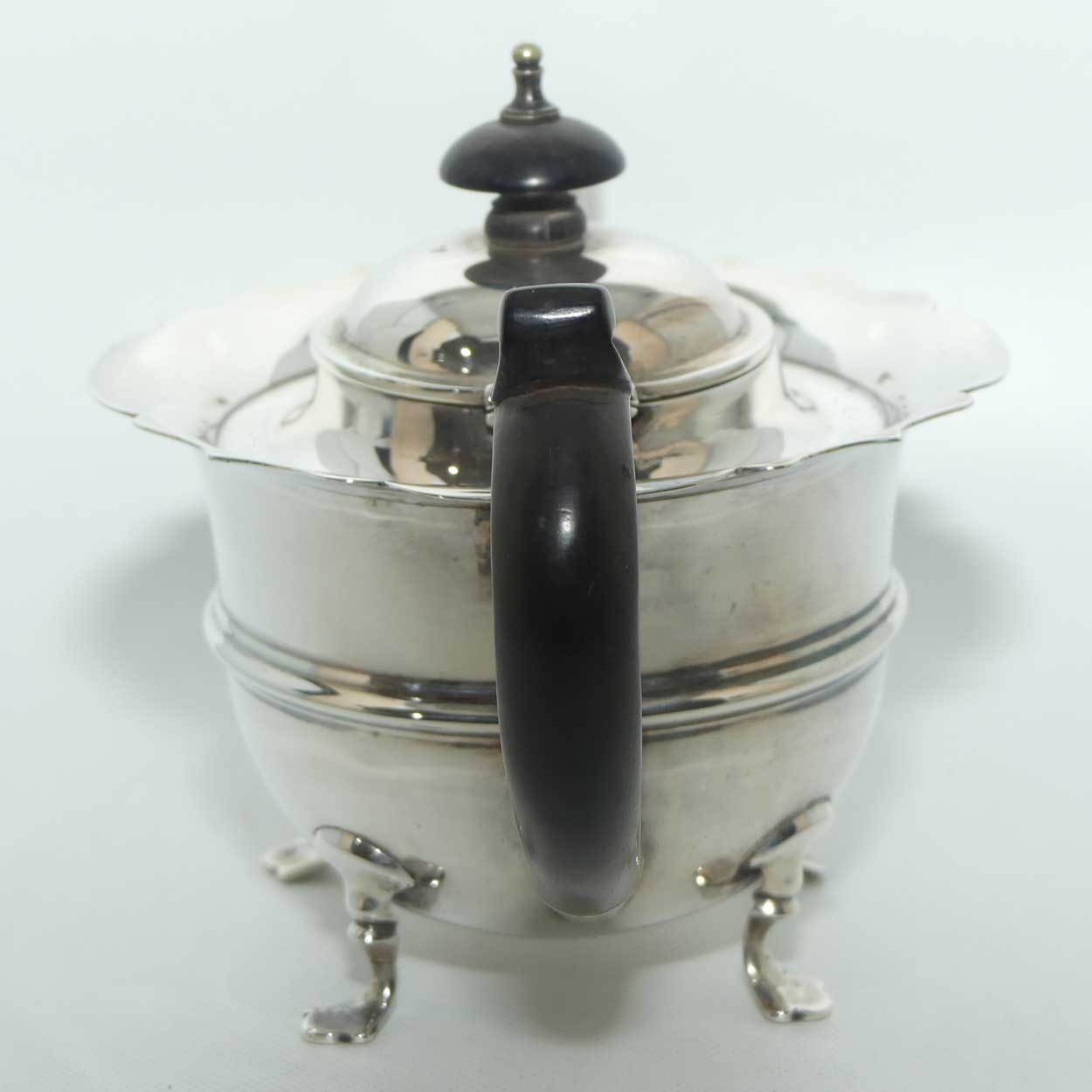 Edwardian era Sterling Silver fancy shape bachelors tea pot | Birmingham 1904