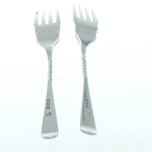 Edwardian era Sterling Silver pair of savoury forks | Sheffield 1904 | Francis Howard Ltd