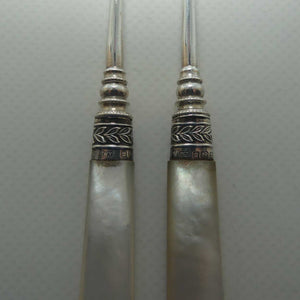 Sterling Silver and Mother of Pearl pair of pickle forks | Sheffield 1905