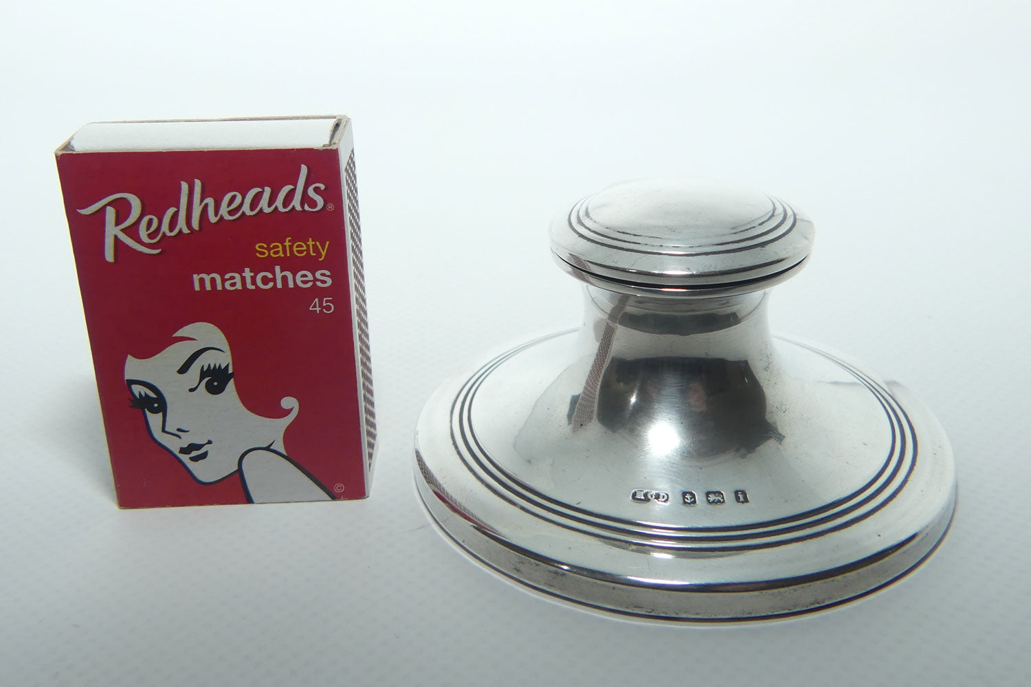 Sterling Silver Capstan style Inkwell | Birmingham 1908