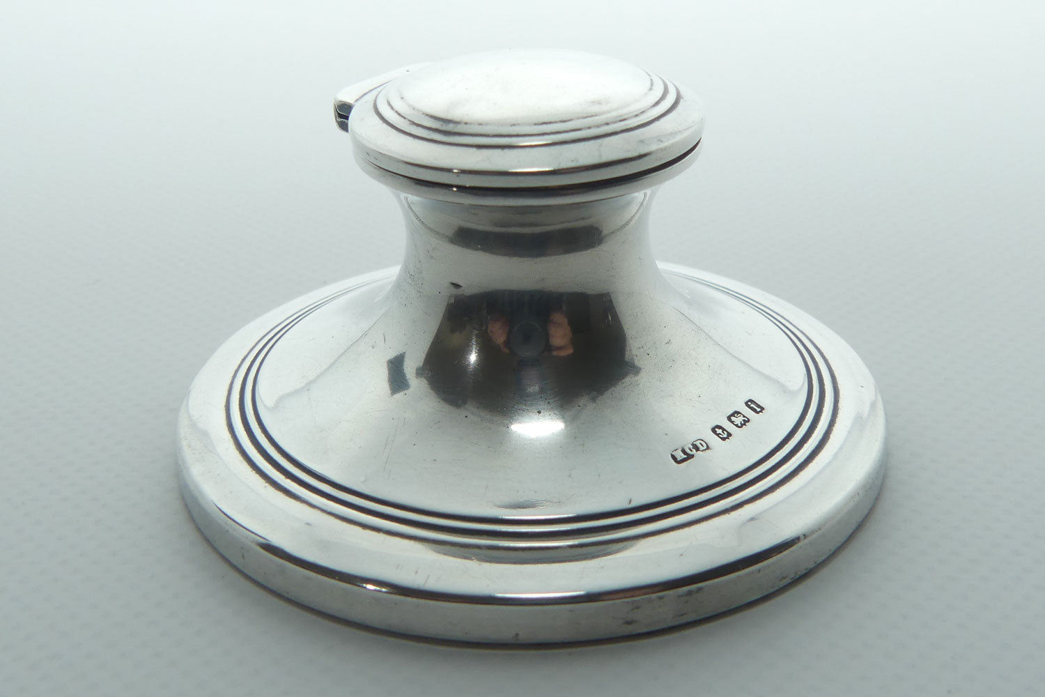 Sterling Silver Capstan style Inkwell | Birmingham 1908