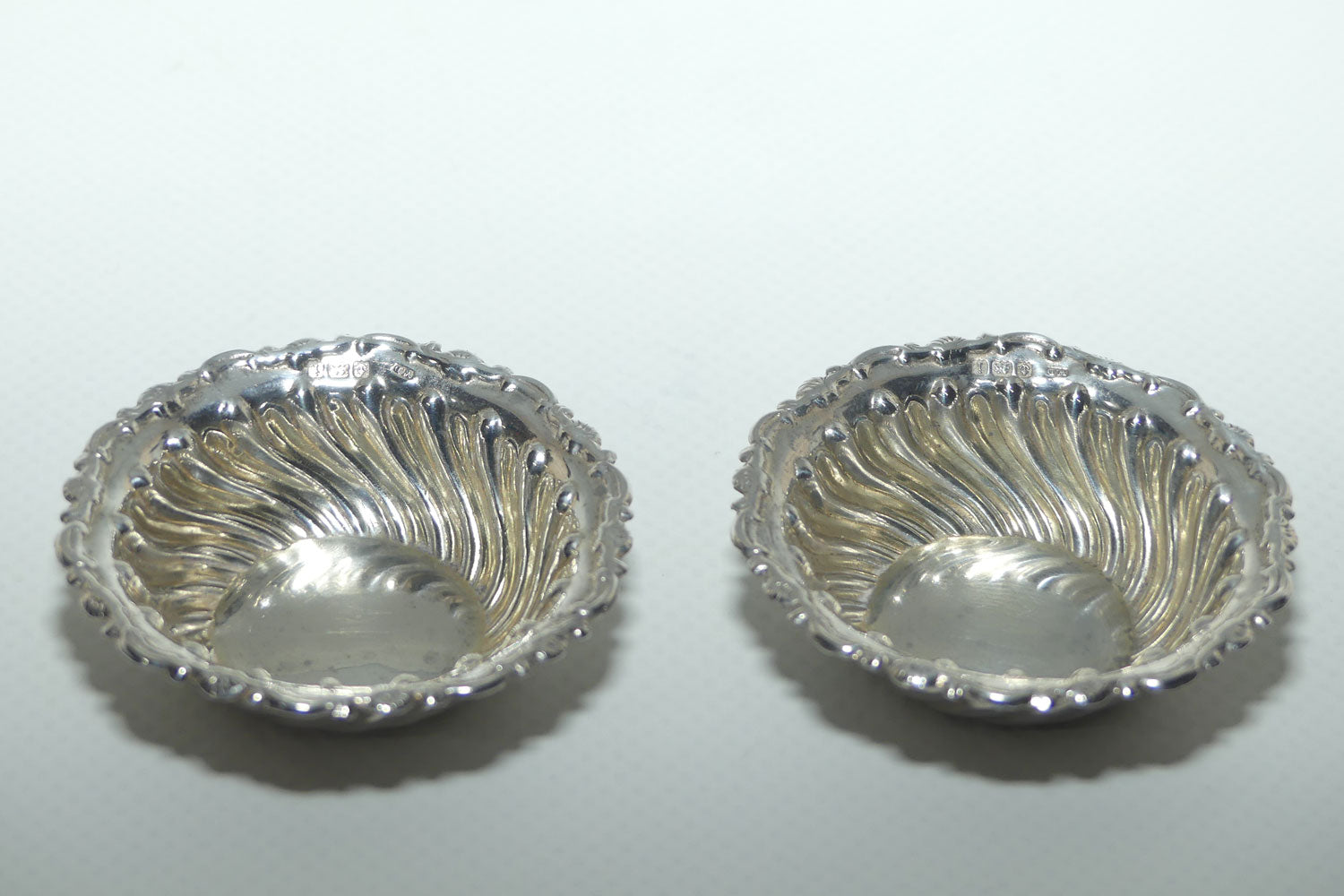 Pair of miniature Sterling Silver open salts | Birmingham 1908