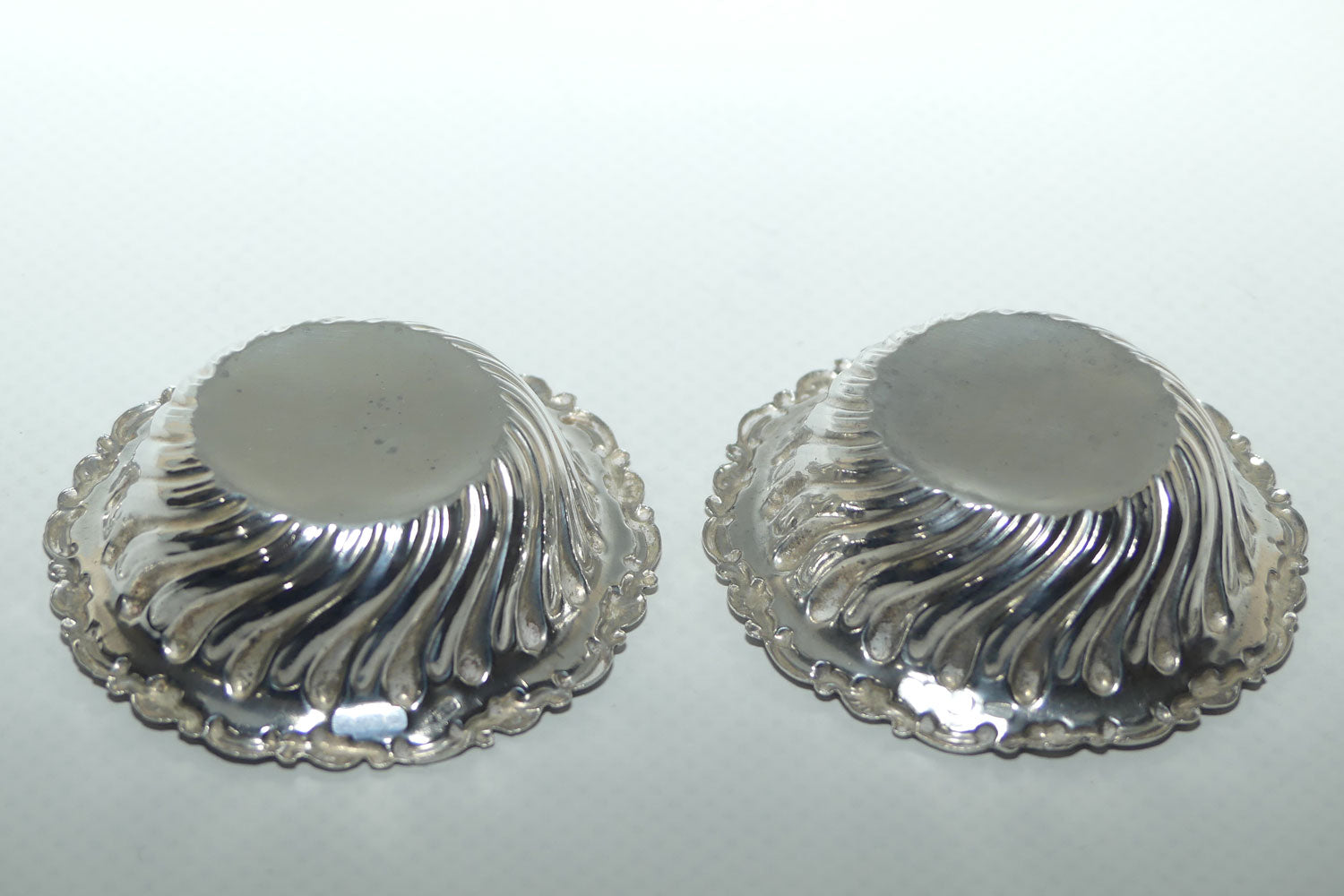 Pair of miniature Sterling Silver open salts | Birmingham 1908