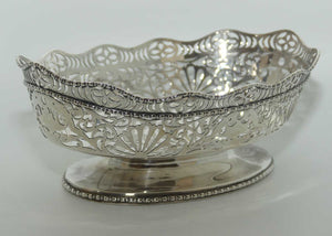 Edwardian Sterling Silver pierced gallery bon bon basket | Chester 1910 | 270g