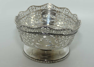 Edwardian Sterling Silver pierced gallery bon bon basket | Chester 1910 | 270g