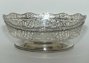 Edwardian Sterling Silver pierced gallery bon bon basket | Chester 1910 | 270g