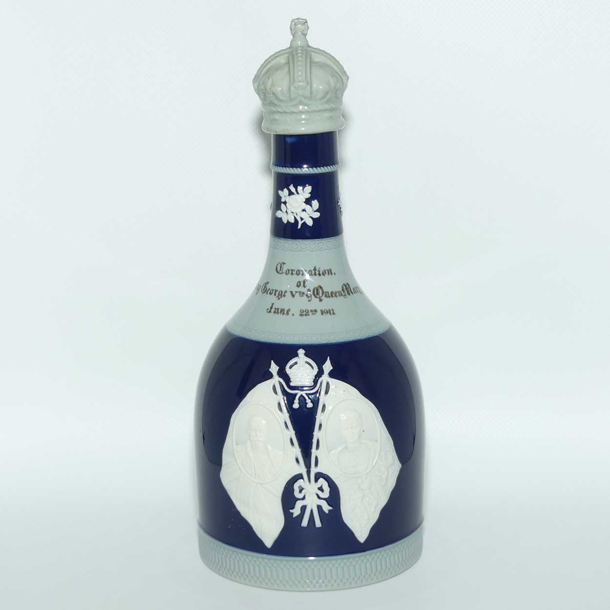 Copeland late Spode Royalty Commemorative decanter | Coronation of King George V and Queen Mary June 22, 1911 for Andrew Usher and Co Distillers Edinburgh