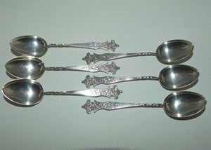 Edwardian era Sterling Silver set of 6 Tea Spoons | Sheffield 1911 | Maurice Baum