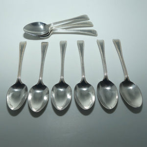 Sterling Silver set of 9 Old English bead pattern tea spoons | Sheffield 1911 | 202g