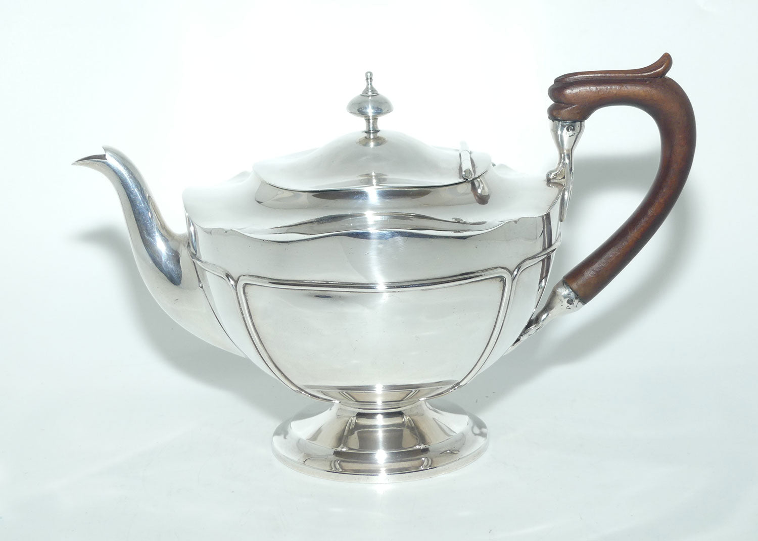 Arts and Crafts influence Sterling Silver 3 piece tea service | Birmingham 1913 | 1180g | E S Barnsley & Co
