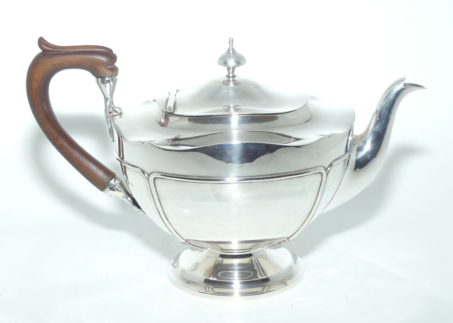 Arts and Crafts influence Sterling Silver 3 piece tea service | Birmingham 1913 | 1180g | E S Barnsley & Co