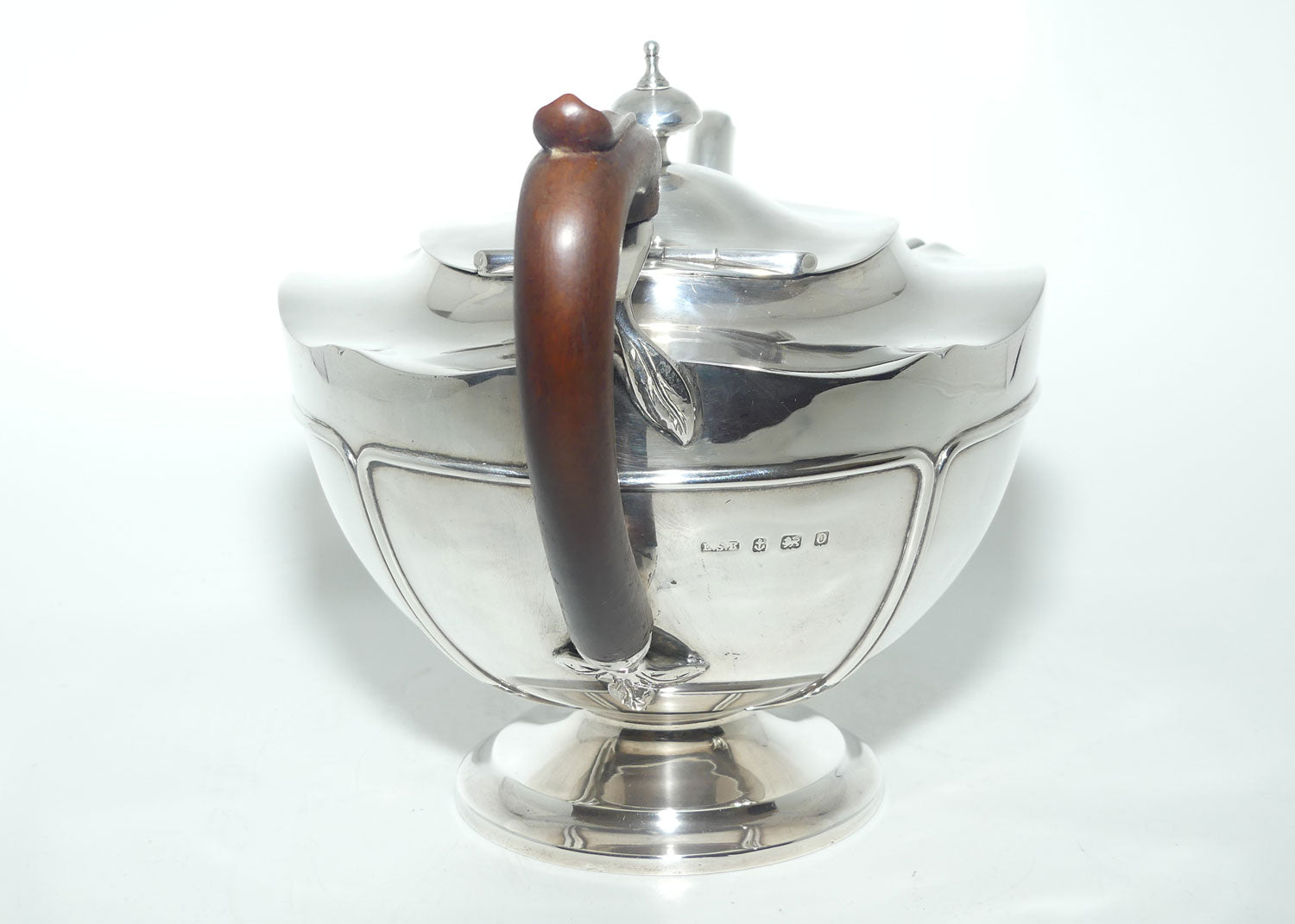 Arts and Crafts influence Sterling Silver 3 piece tea service | Birmingham 1913 | 1180g | E S Barnsley & Co