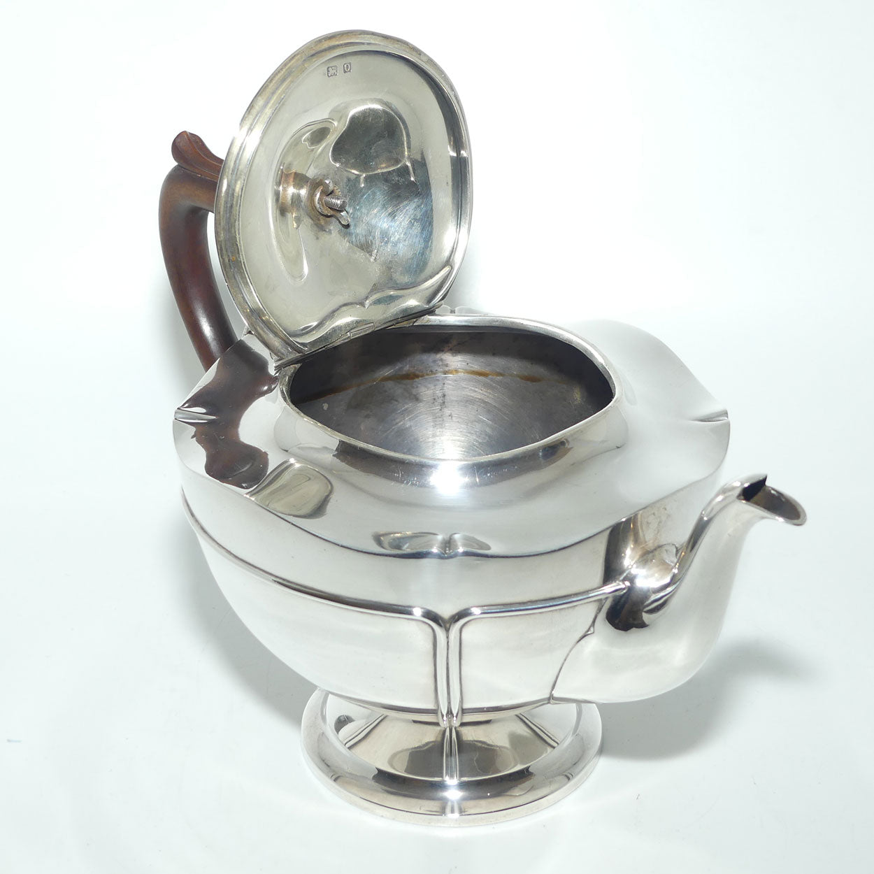 Arts and Crafts influence Sterling Silver 3 piece tea service | Birmingham 1913 | 1180g | E S Barnsley & Co