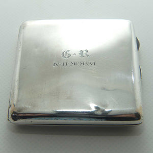 Monogrammed Sterling Silver cigarette case | Birmingham 1915