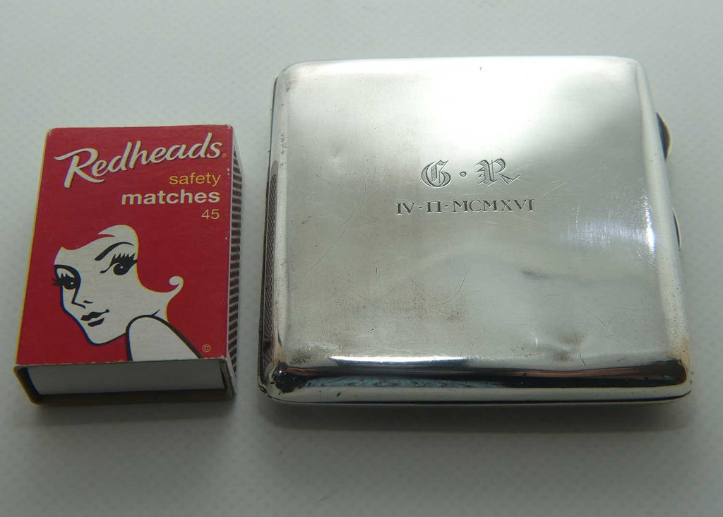 Monogrammed Sterling Silver cigarette case | Birmingham 1915