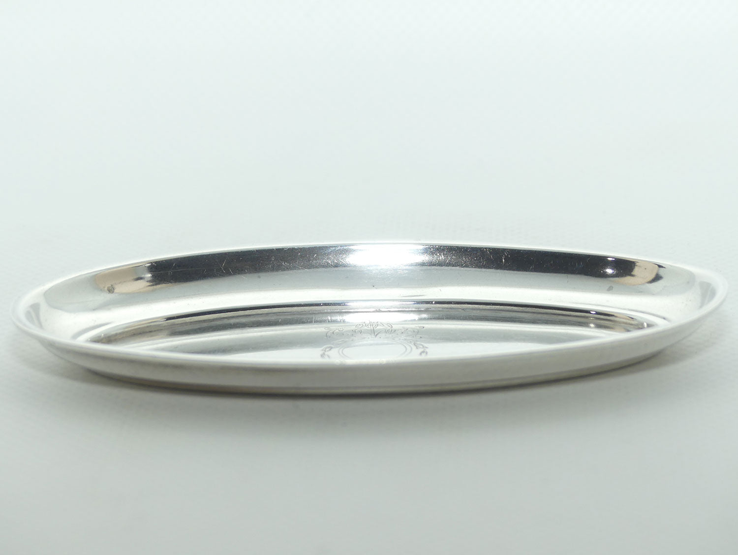 Neoclassical design Sterling Silver oval trinket tray | Birmingham 1916 | Hardy Brothers | 42.9gms
