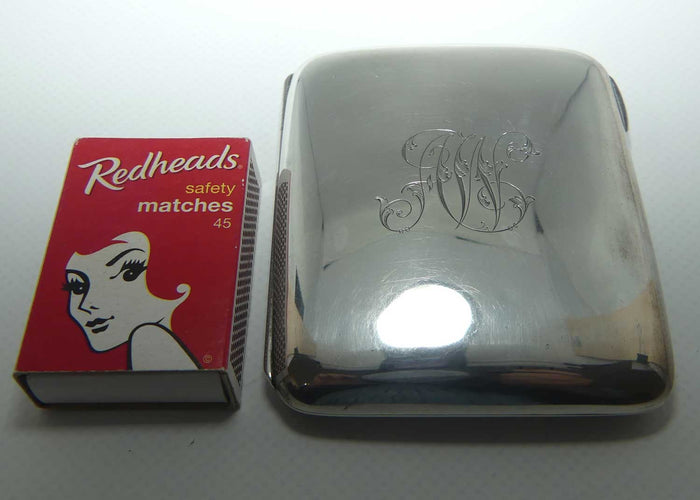 Monogrammed Sterling Silver cigarette case | Birmingham 1917