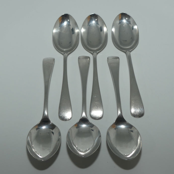 Sterling Silver set of 6 Old English pattern tea spoons | Sheffield 1920 | Viners Ltd