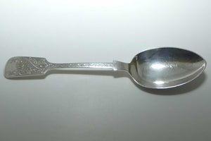 post Edwardian era Sterling Silver spoon | Stunning Bright Cut decoration | Sheffield 1923