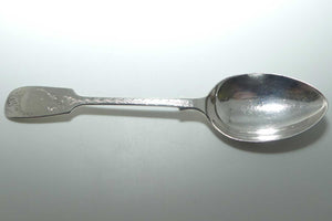 post Edwardian era Sterling Silver spoon | Stunning Bright Cut decoration | Chester 1927