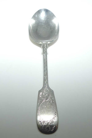 post Edwardian era Sterling Silver spoon | Stunning Bright Cut decoration | Chester 1927