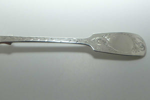 post Edwardian era Sterling Silver spoon | Stunning Bright Cut decoration | Chester 1927