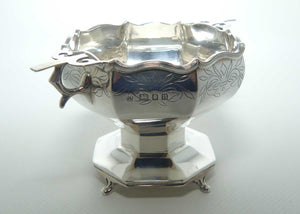 Art Deco Sterling Silver miniature octagonal punch bowl | London 1928