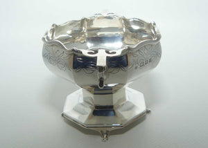 Art Deco Sterling Silver miniature octagonal punch bowl | London 1928