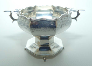 Art Deco Sterling Silver miniature octagonal punch bowl | London 1928