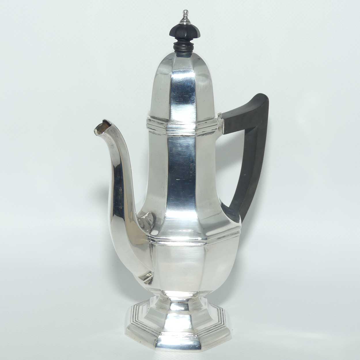 Art Deco Sterling Silver chocolate pot | Birmingham 1930 | W Hutton & Sons Ltd