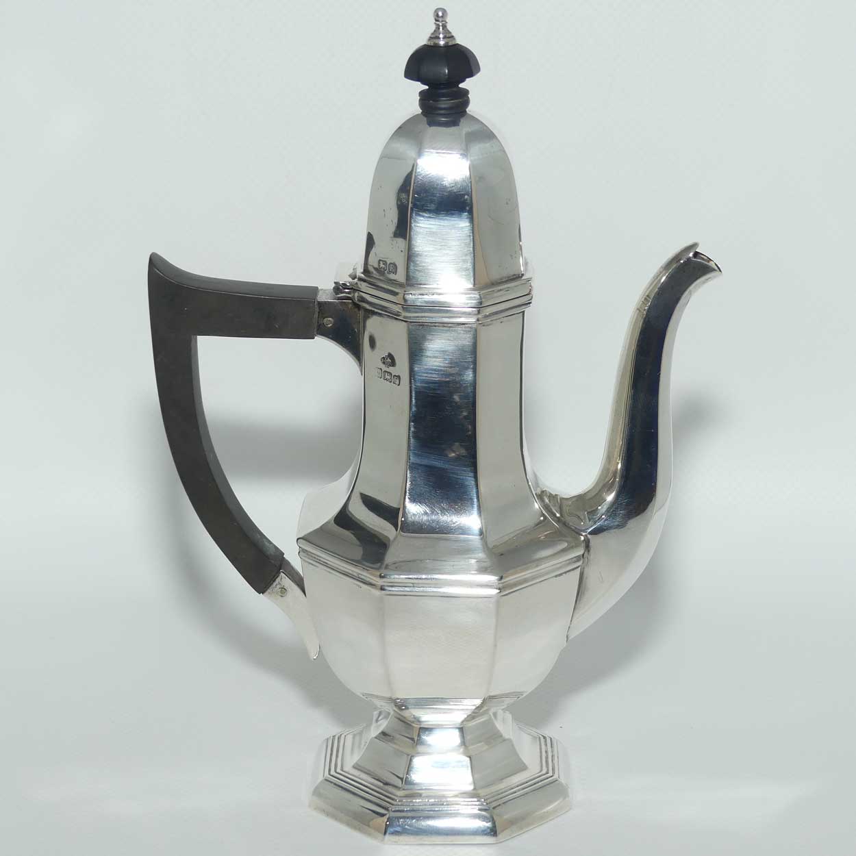 Art Deco Sterling Silver chocolate pot | Birmingham 1930 | W Hutton & Sons Ltd