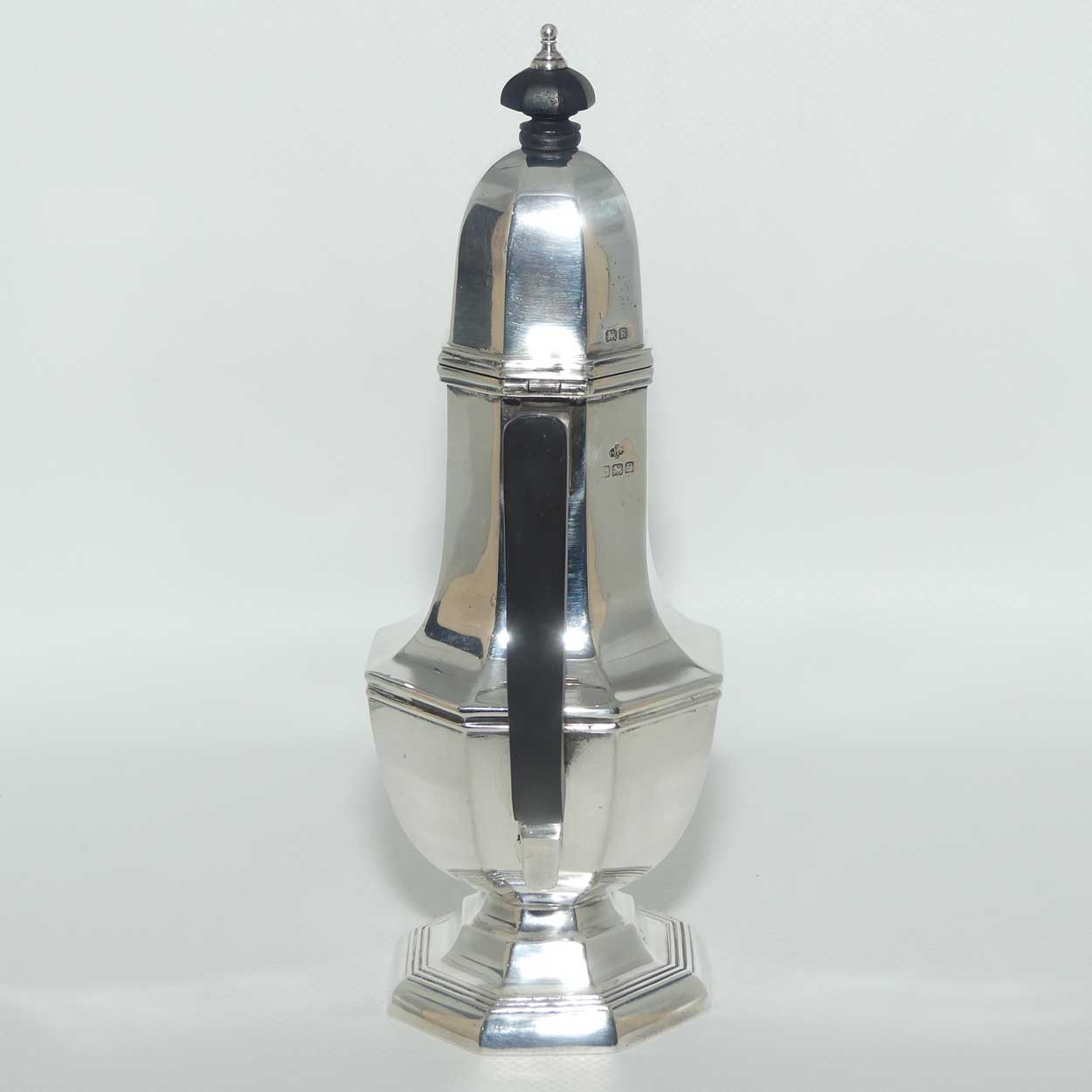 Art Deco Sterling Silver chocolate pot | Birmingham 1930 | W Hutton & Sons Ltd