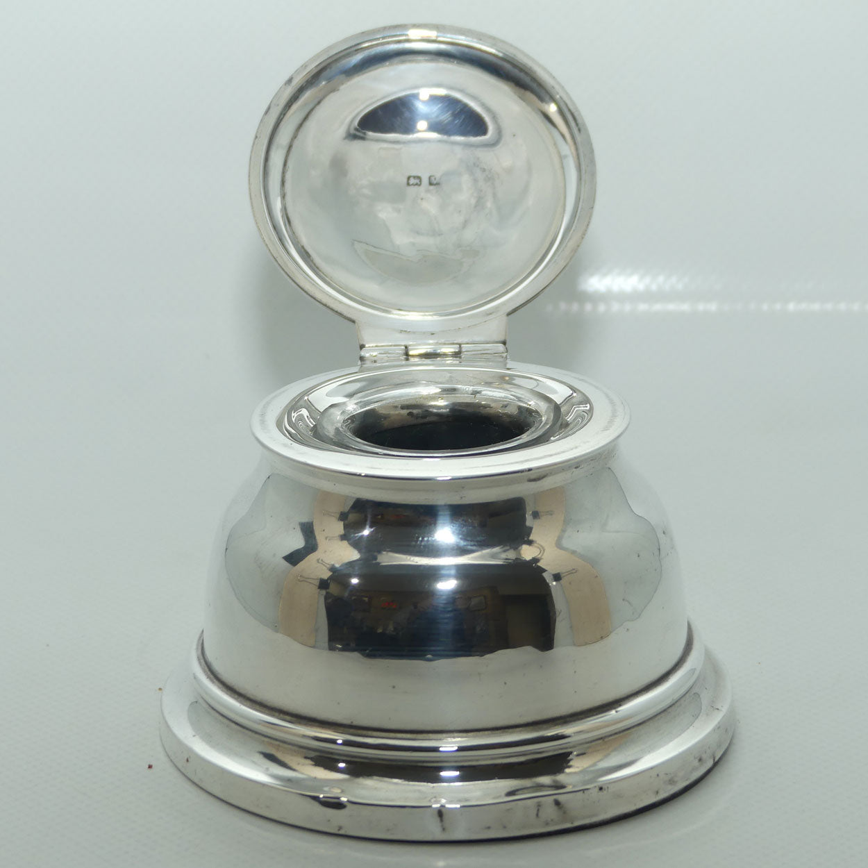 Sterling Silver Capstan style Inkwell | Large Size | Birmingham 1945