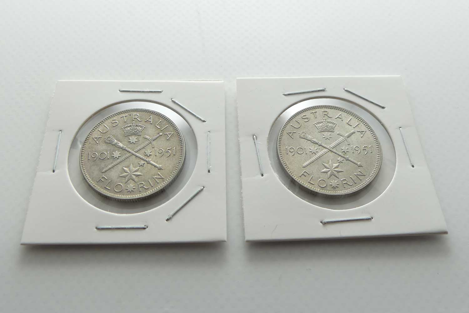 RAM 1951 Jubilee Commemorative Florin | 2 coins | 50% silver